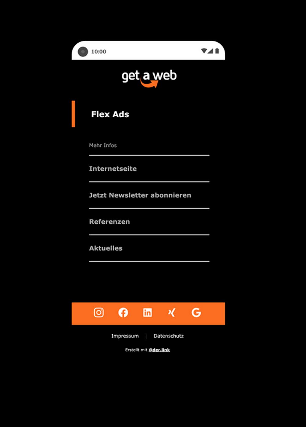 Link-Extender für die Social-Media-Profilbeschreibung, entwickelt von unserer Werbeagentur zur Optimierung des Online-Marketings.