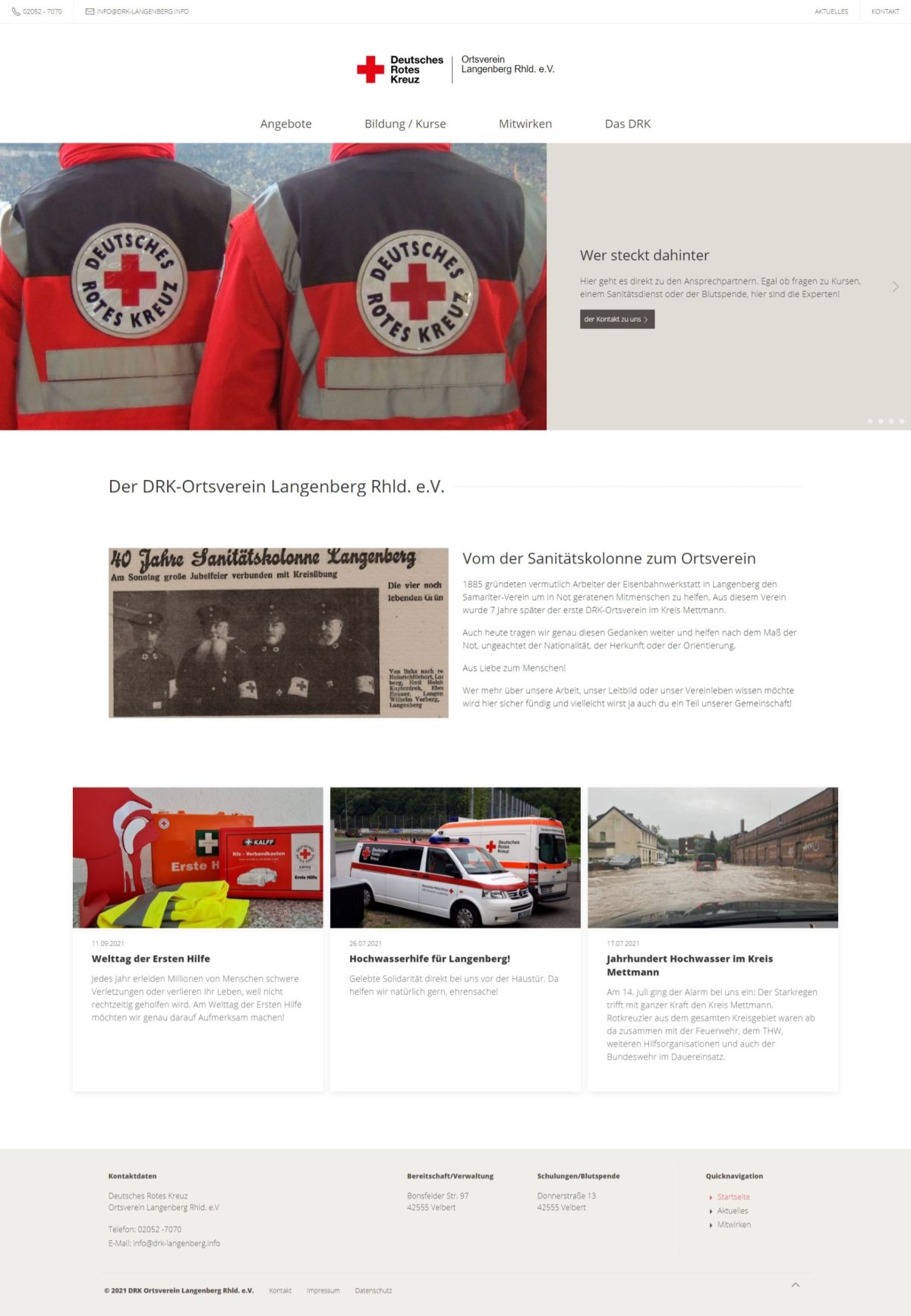 Unsere Werbeagentur erstellt neuen Internetauftritt für Deutsches Rotes Kreuz, zeigt humanitäre Aktivitäten