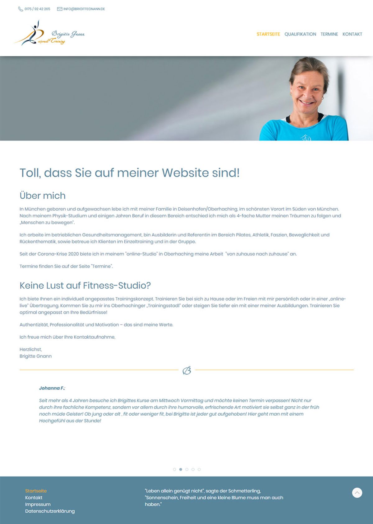 Marketingagentur Odelzhausen erstellt moderne Webseite für Personal Training