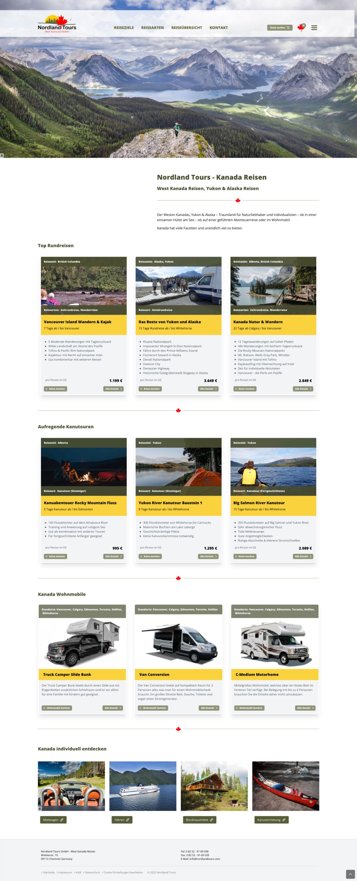 Website Relaunch Nordlandtours