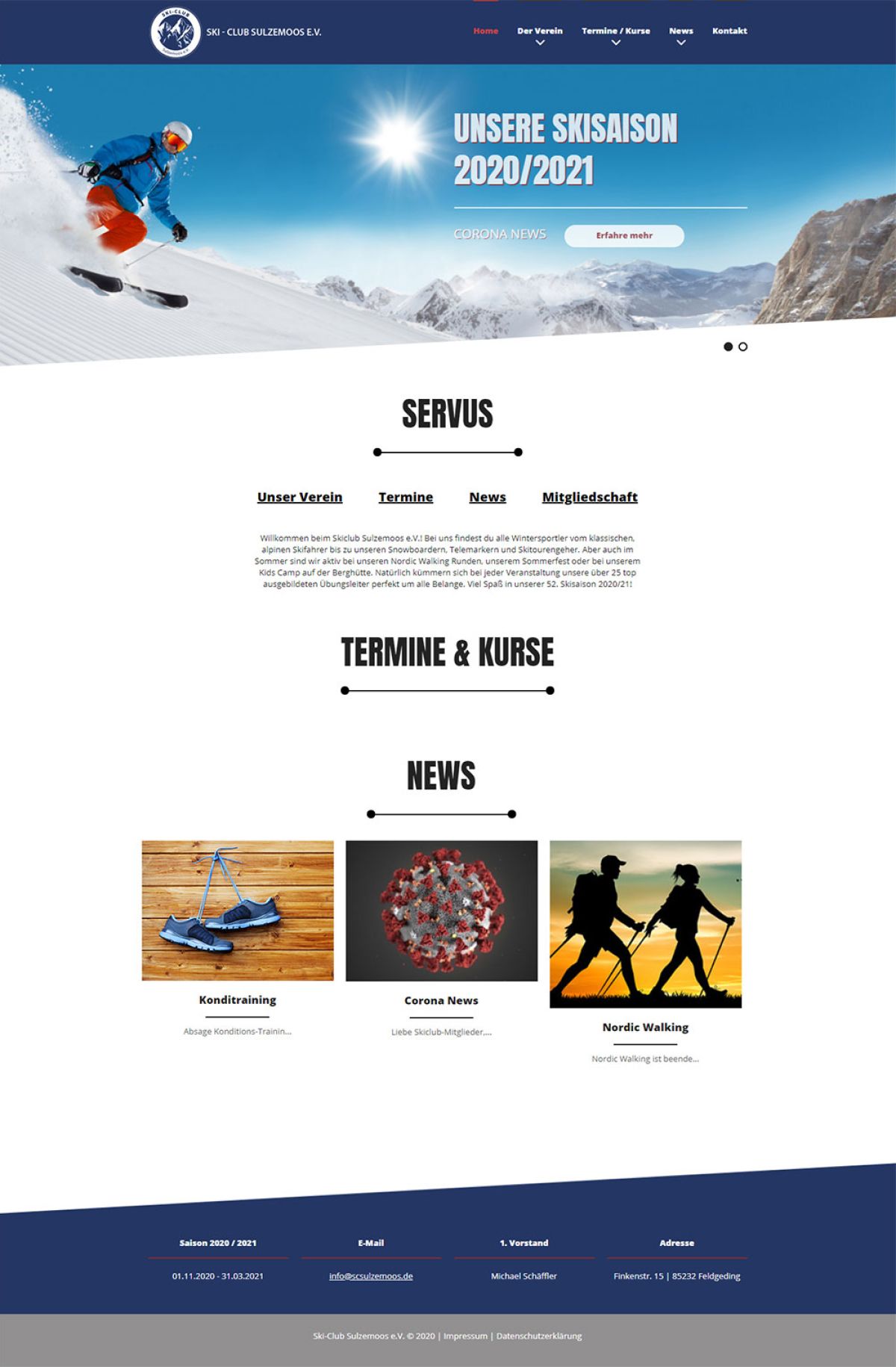 Unsere Werbeagentur modernisiert den Internetauftritt des Ski-Club Sulzemoos e.V., zeigt sportliche Aktivitäten