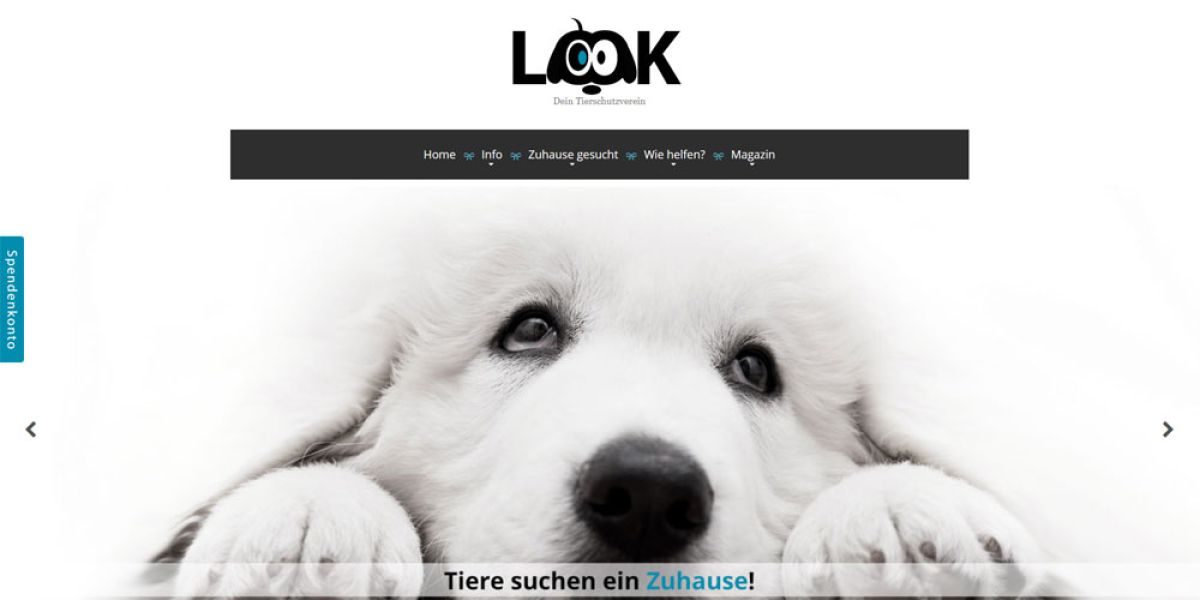 Website für den Look-Tierschutzverein Deutschland e.V. 