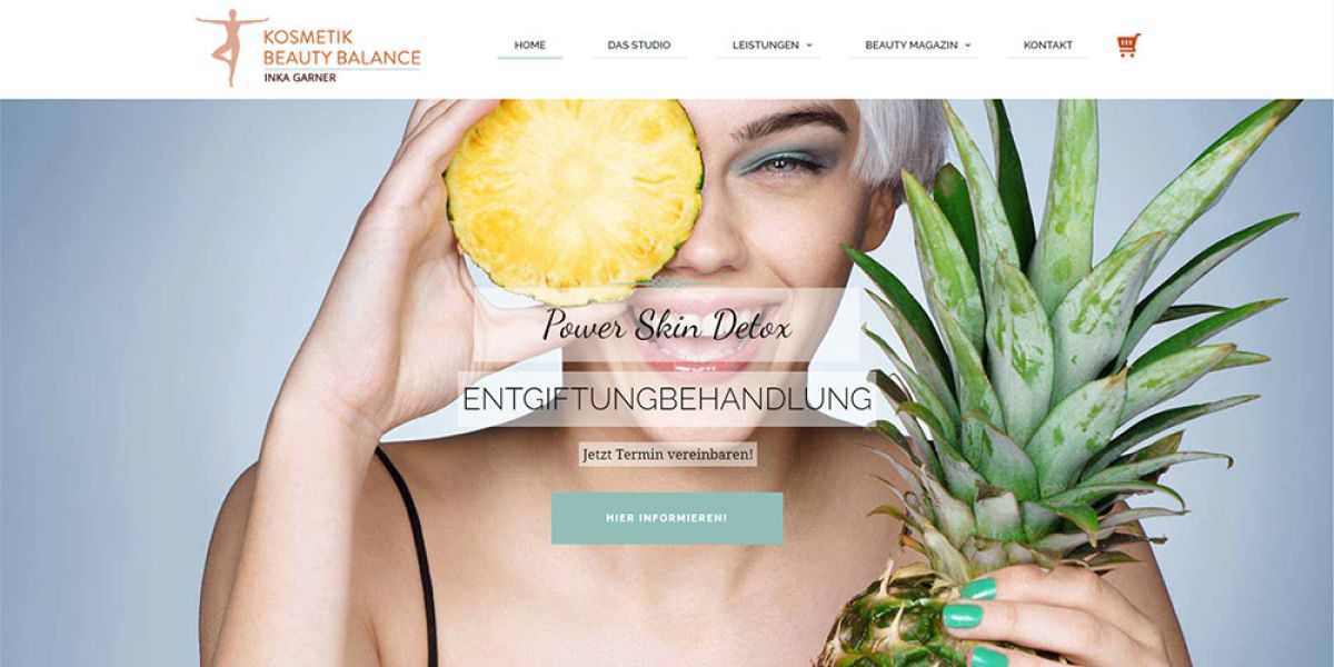 Website Redesign für Kosmetik Beauty Balance aus Karlsfeld