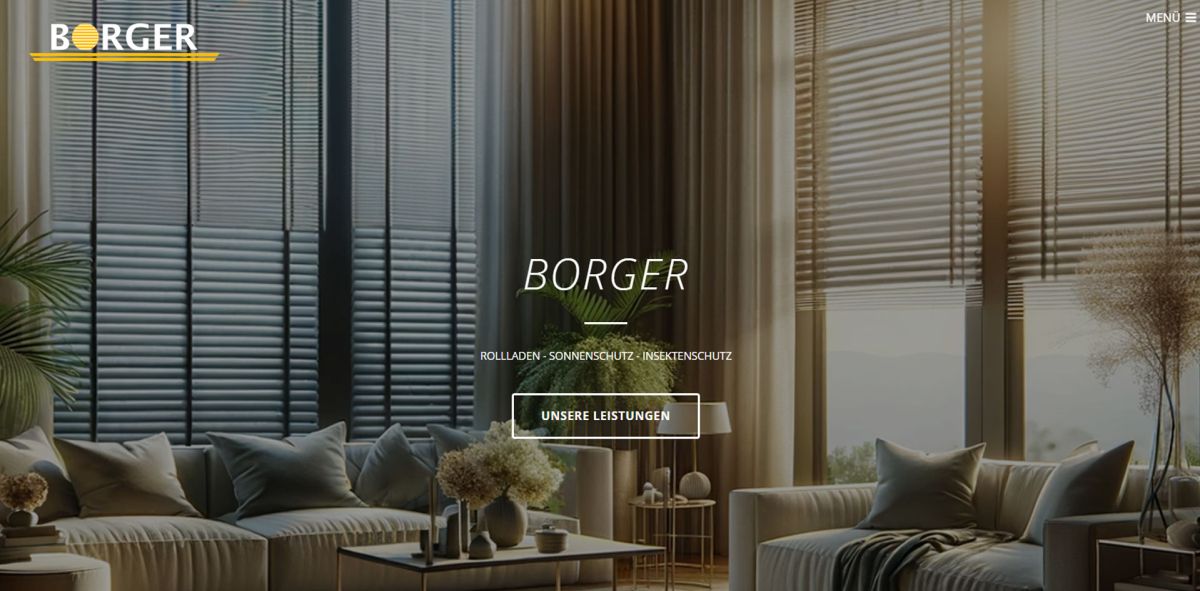 Neue Website für Borger Sonnenschutz