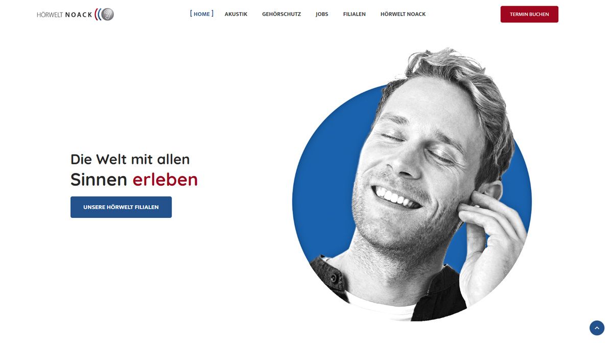 Modernes Webdesign für Hörwelt Noack