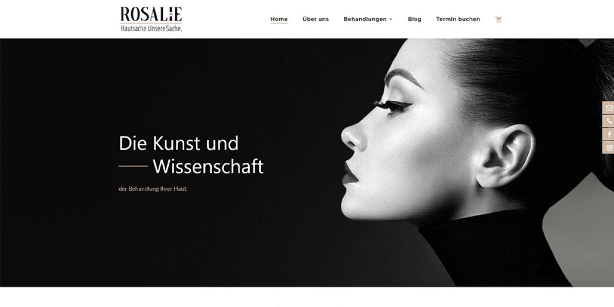 Website Redesign für das Kosmetikinstitut Rosalie.Hautsache.UnsereSache aus Vohburg
