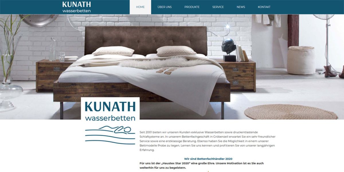 Neuer Internetauftritt für Kunath Wasserbetten aus Gröbenzell