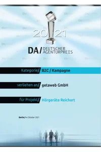Auszeichnung Deutscher Agenturpreis 2021