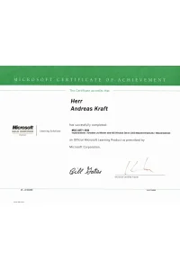 Microsoft Zertifizierung für Netzwerkinfrastruktur
